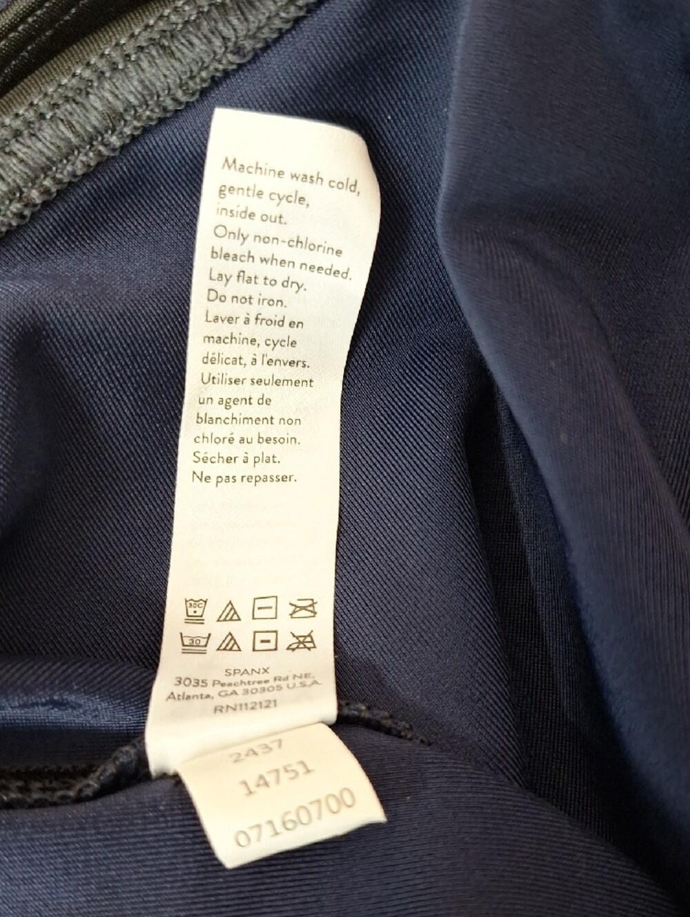 SPANX Faux Leather High-Waist Jeggings, Leggings — Navy Size L - Picture 12 of 12